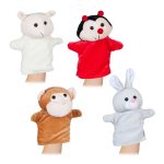Set marionete animate pentru copii, 4 piese, poliester