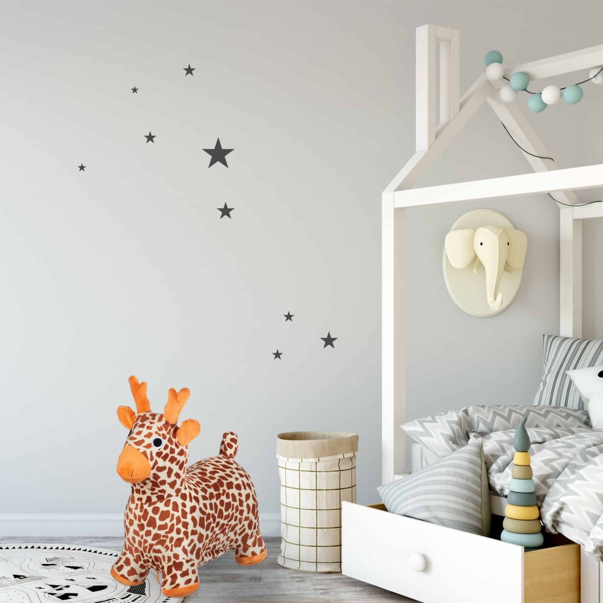 Jumper de cauciuc cu husa textila, girafa, pompa de aer inclusa, 52 x 23 x 52 cm - imagine 3