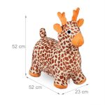 Jumper de cauciuc cu husa textila, girafa, pompa de aer inclusa, 52 x 23 x 52 cm - imagine 4