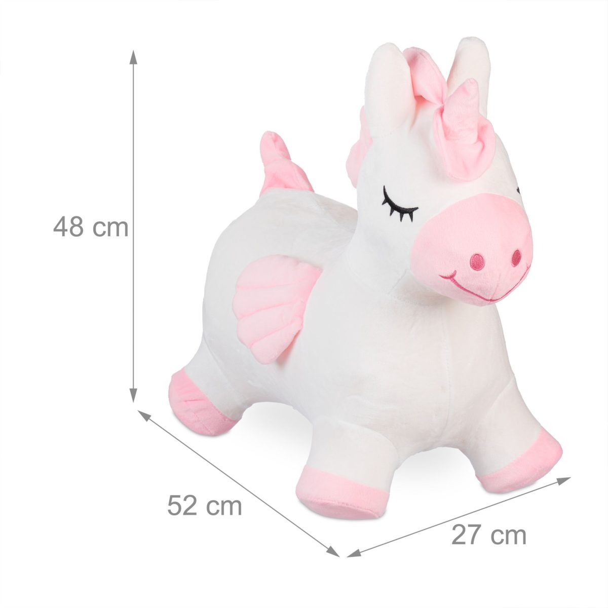 Jumper de cauciuc cu husa textila, unicorn, pompa de aer inclusa, 48 x 27 x 52 cm - imagine 4
