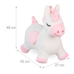 Jumper de cauciuc cu husa textila, unicorn, pompa de aer inclusa, 48 x 27 x 52 cm - imagine 4