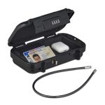 Caseta bani pentru bancnote si monede, Relaxdays, negru, 4,5 x 30 x 20,5 cm