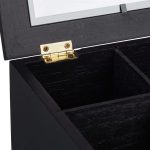 Cutie pentru ceai, 9 compartimente, bambus/acril, negru, 9 x 23,5 x 23,5 cm - imagine 9