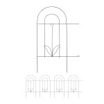 Set 5 panouri de gard pentru gradina, 80 x 244,5 x 1 cm, otel, negru