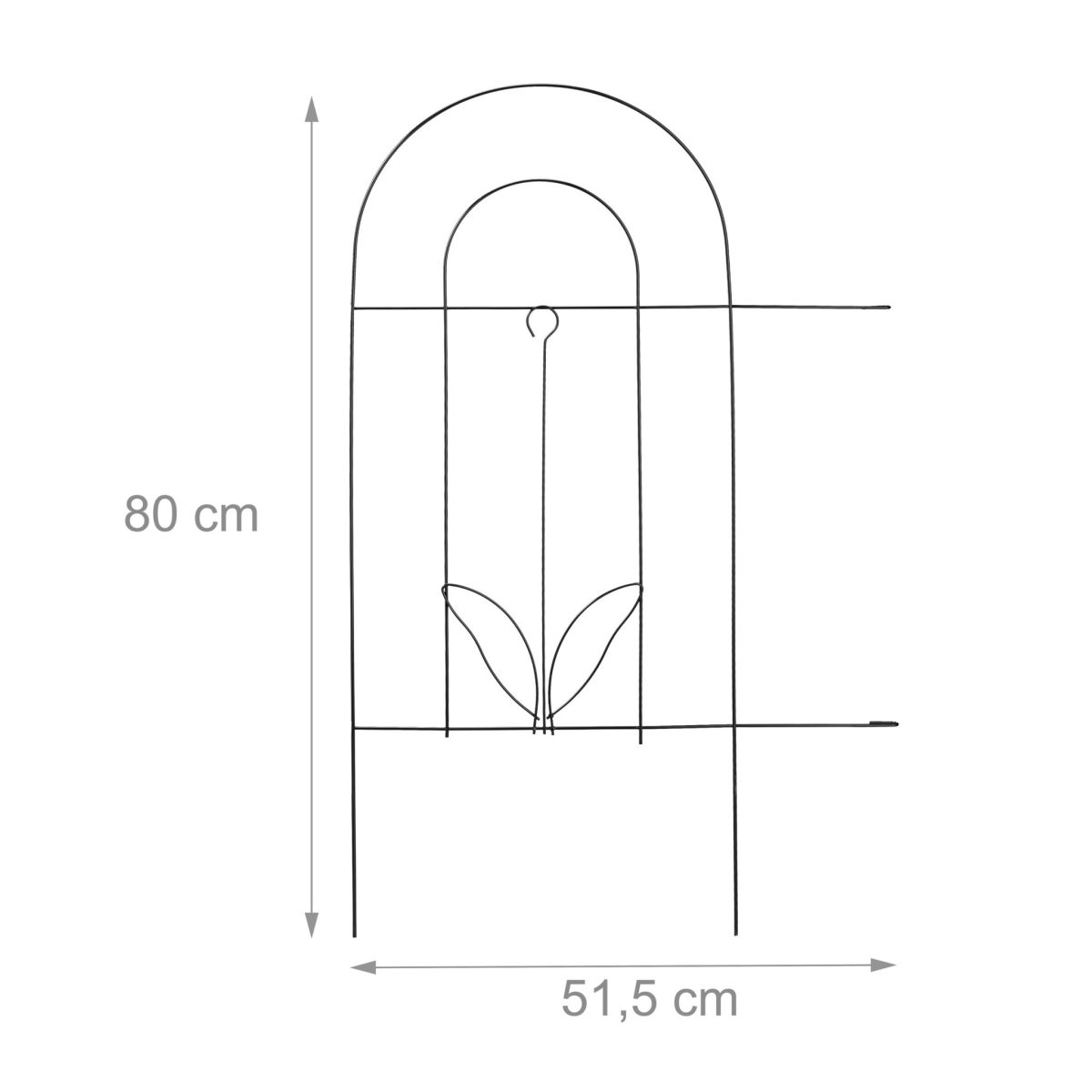 Set 5 panouri de gard pentru gradina, 80 x 244,5 x 1 cm, otel, negru - imagine 2