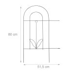 Set 5 panouri de gard pentru gradina, 80 x 244,5 x 1 cm, otel, negru - imagine 2