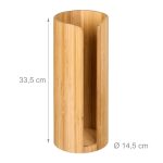 Suport pentru hartie igienica,rola servetele, din bambus, 33,5 x 14,5 cm - imagine 4