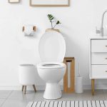 Set suport pentru hartie igienica cu suport depozitare role, din bambus, 4 x 14,5 x 14 cm / 43 x 14 x 14 cm - imagine 3