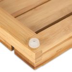Covoras de baie din bambus, antiderapant, natur, 3,5 x 61 x 40 cm - imagine 7