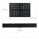 Covoras de baie din bambus, antiderapant, negru, 3,5 x 61 x 40 cm - imagine 3