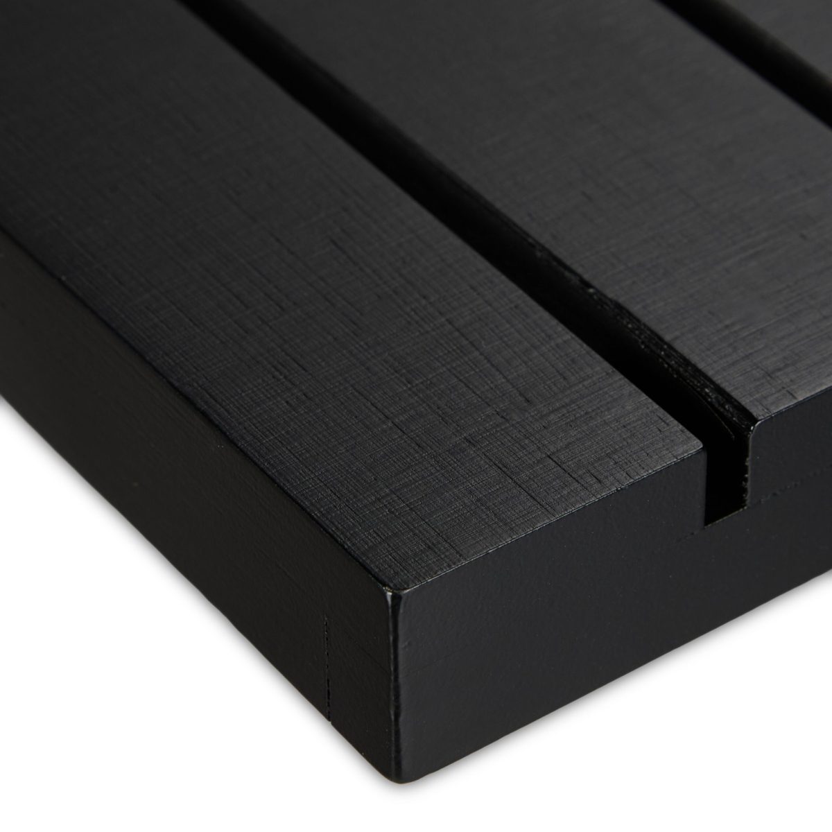 Covoras de baie din bambus, antiderapant, negru, 3,5 x 61 x 40 cm - imagine 4