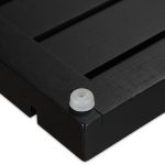 Covoras de baie din bambus, antiderapant, negru, 3,5 x 61 x 40 cm - imagine 5
