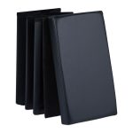 Taburet cu spatiu de depozitare, pliabil, 49 x 48,5 x 27 cm, negru - imagine 6
