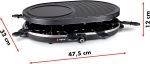 Gratar electric de masa, cu 8 mini tigai si spatule, 1200 W, fonta, 12 x 32 x 47 cm, - imagine 6
