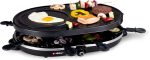 Gratar electric de masa, cu 8 mini tigai si spatule, 1200 W, fonta, 12 x 32 x 47 cm,