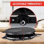 Gratar electric de masa, cu 8 mini tigai si spatule, 1200 W, fonta, 12 x 32 x 47 cm, - imagine 2