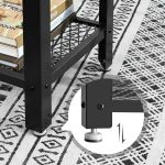 Consola, VASAGLE, Raft cu 3 etaje, pentru sufragerie, stil industrial, maro rustic si negru, 101,5 x 35 x 80 cm - imagine 3