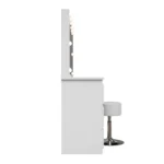 Masa de machiaj cu oglinda si scaun "Eva", LED, 7 sertare, alba, PAL, scaun inaltime reglabila, 108 x 41 x 140 cm, ArtLife - imagine 4