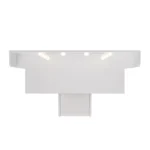 Masuta de machiaj "Athena" cu scaun – LED, oglinda si 7 sertare, alba, PAL, priza incorporata, 107 x 40 x 140 cm, ArtLife - imagine 5