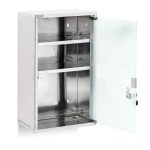 Dulap pentru medicamente XL, Inox, Relaxdays, 50.5 x 30 x 18 cm - imagine 3