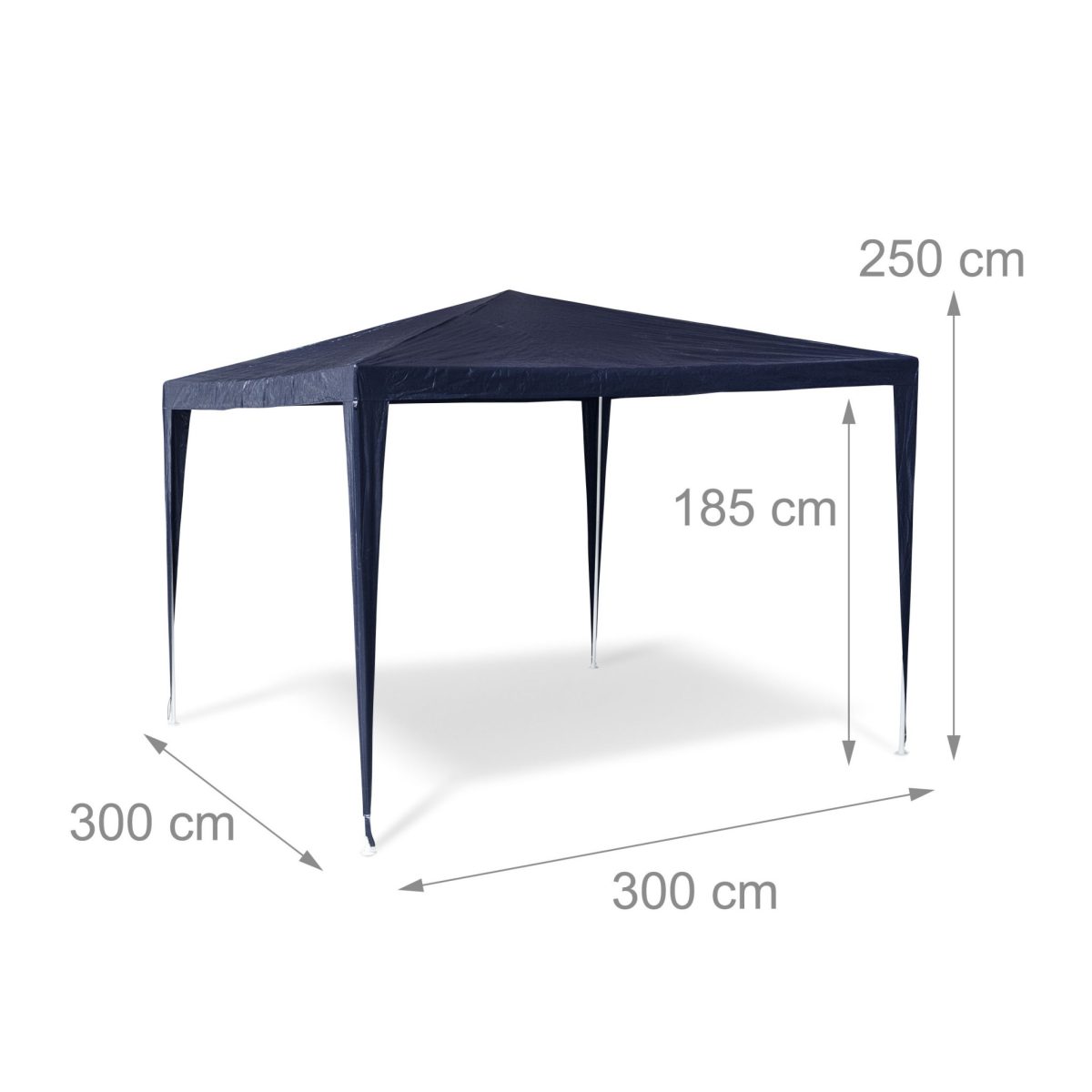 Cort Pavilion, albastru inchis, 2.5m x 3m x 3m, Relaxdays - imagine 2