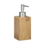 Dispenser sapun Relaxdays, bambus, 240 ml