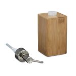 Dispenser sapun Relaxdays, bambus, 240 ml - imagine 5