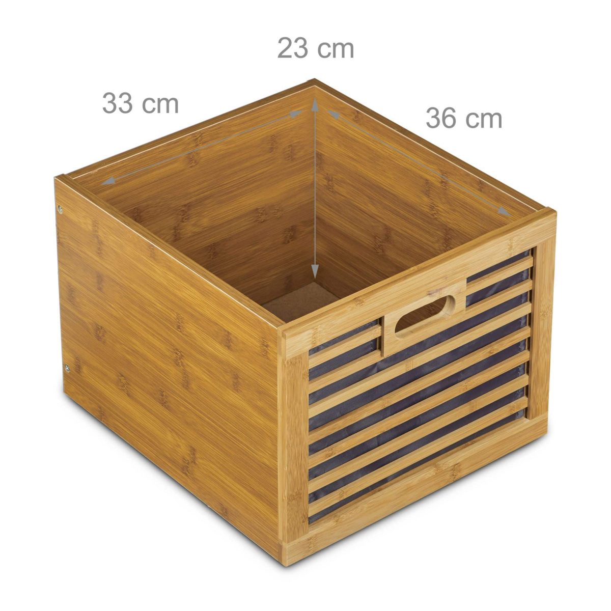 Dulap universal cu 3 sertare si roti, din bambus si MDF, 92 x 41 x 41 cm - imagine 5