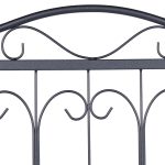 Gard decorativ metal vintage, cu infigere in sol, 4 piese, 47 x 56,5 x 1,5, negru - imagine 5