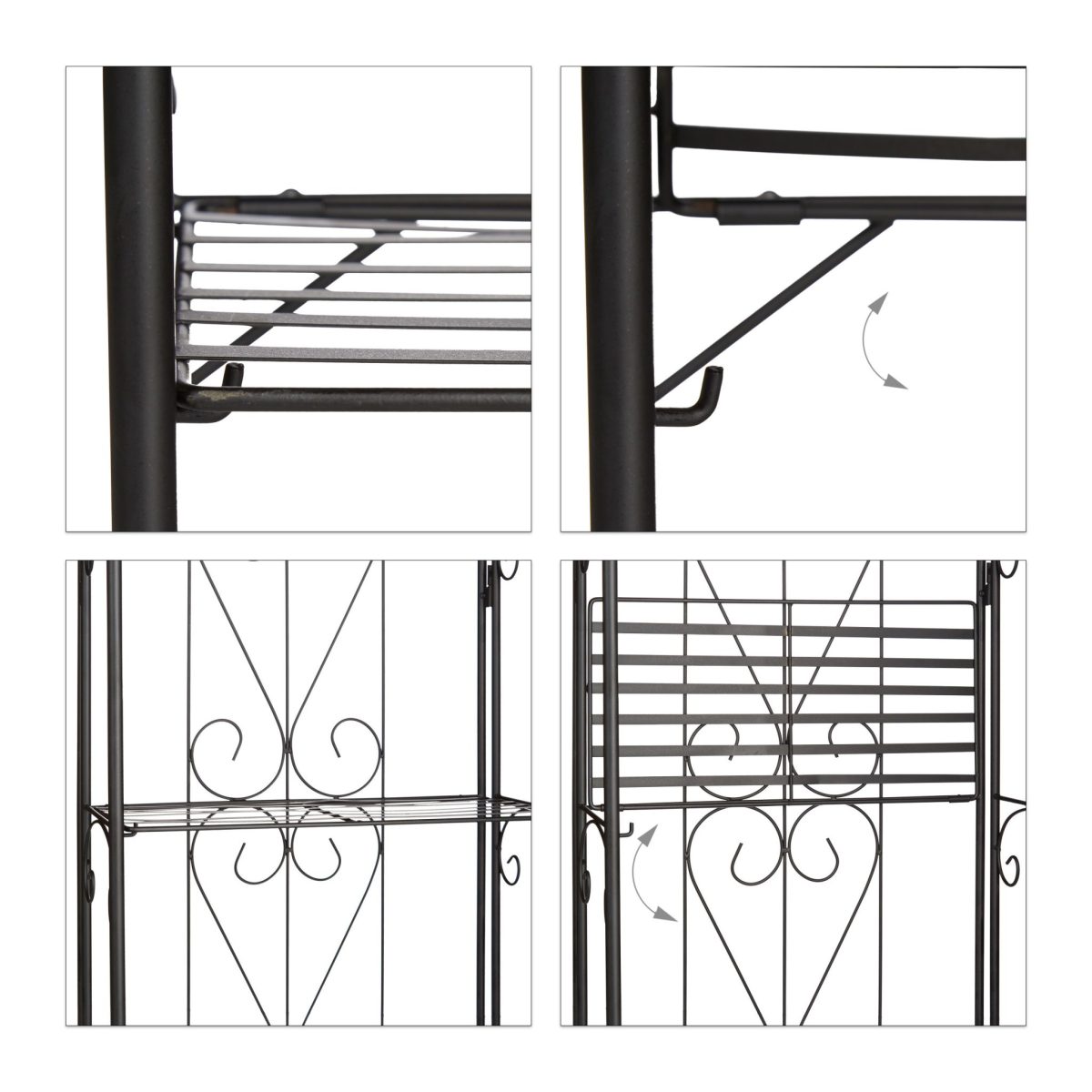 Suport metalic pentru flori, dimensiuni 157 x 44 x 24, Relaxdays - imagine 5
