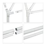 Cort Pavilion cu 2 pereți laterali, metal, 3 m x 3 m, verde, Relaxdays - imagine 4