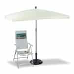 Umbrela de soare dreptunghiulara 200x120cm, protectie UV 40+, crem, Relaxdays