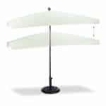 Umbrela de soare dreptunghiulara 200x120cm, protectie UV 40+, crem, Relaxdays - imagine 5