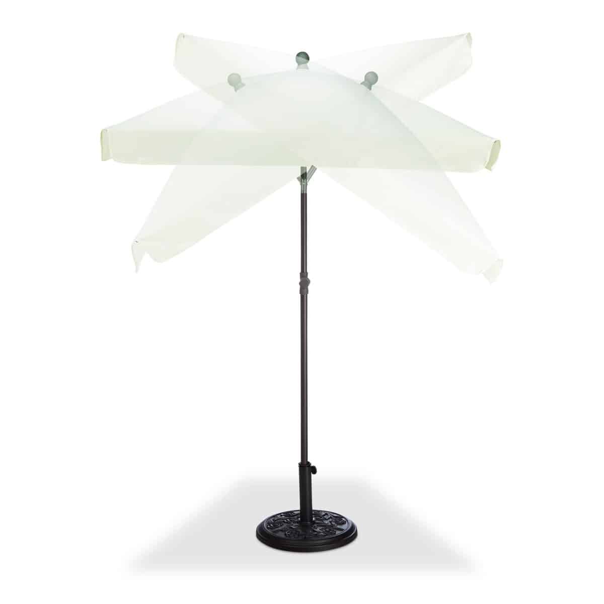 Umbrela de soare dreptunghiulara 200x120cm, protectie UV 40+, crem, Relaxdays - imagine 6