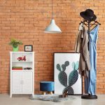 Dulap pentru baie, 4 rafturi, usi cu inchidere magnetica, bambus/MDF, 92 x 50 x 25,5 cm - imagine 3