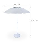 Umbrela de soare, 180 cm, inclinabila, gri deschis - imagine 5