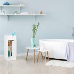 Dulap pentru baie, 2 rafturi, sertar, inchidere magnetica, MDF, 80 x 30,5 x 30,5 cm - imagine 6
