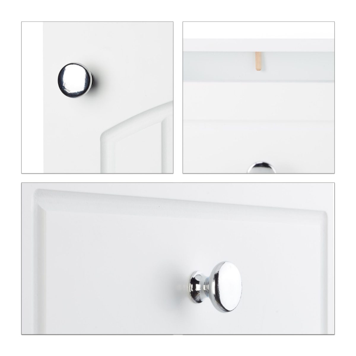Dulap pentru baie, 2 rafturi, sertar, inchidere magnetica, MDF, 80 x 30,5 x 30,5 cm - imagine 7