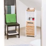 Dulap lateral universal, 5 rafturi, MDF/bambus, 89 x 31,5 x 24,5 cm - imagine 2