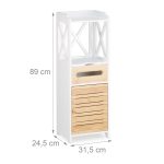 Dulap lateral universal, 5 rafturi, MDF/bambus, 89 x 31,5 x 24,5 cm - imagine 4