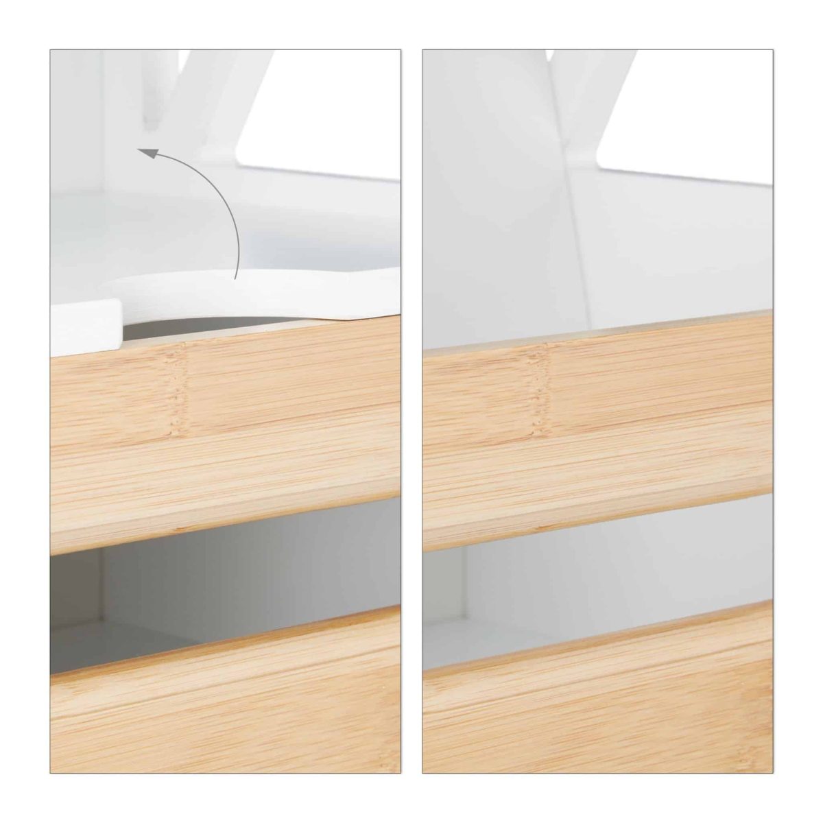 Dulap lateral universal, 5 rafturi, MDF/bambus, 89 x 31,5 x 24,5 cm - imagine 7