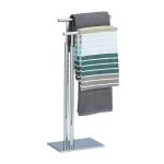 Suport pentru prosoape, 2 bare la diferite inaltimi, otel, 78 x 46 x 20 cm