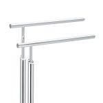 Suport pentru prosoape, 2 bare la diferite inaltimi, otel, 78 x 46 x 20 cm - imagine 4