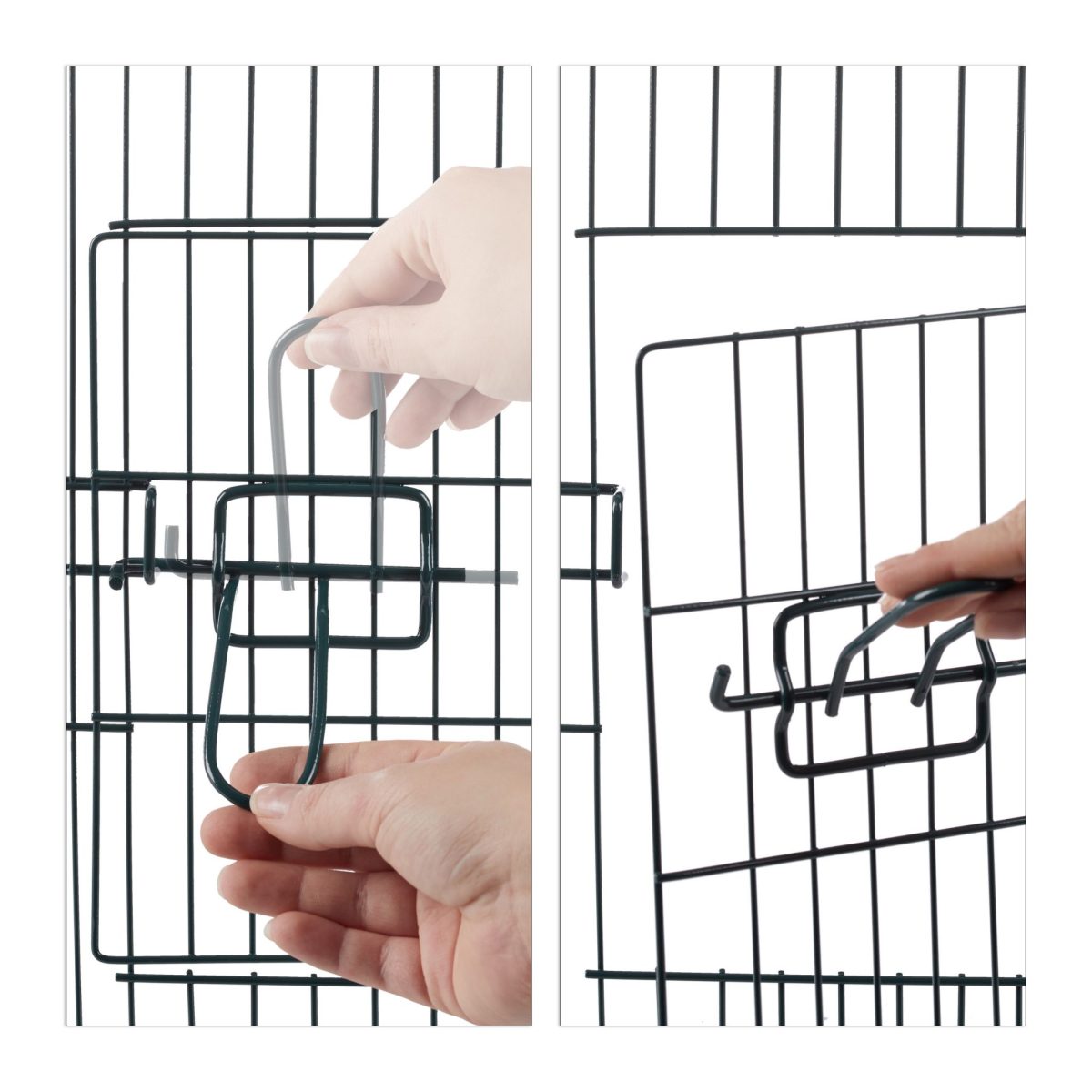 Cusca pentru iepuri/rozatoare cu acoperis de plasa, Ø 110 cm - imagine 6