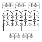Gard decorativ de gradina, cu infigere in sol, plastic, 135 x 66 cm