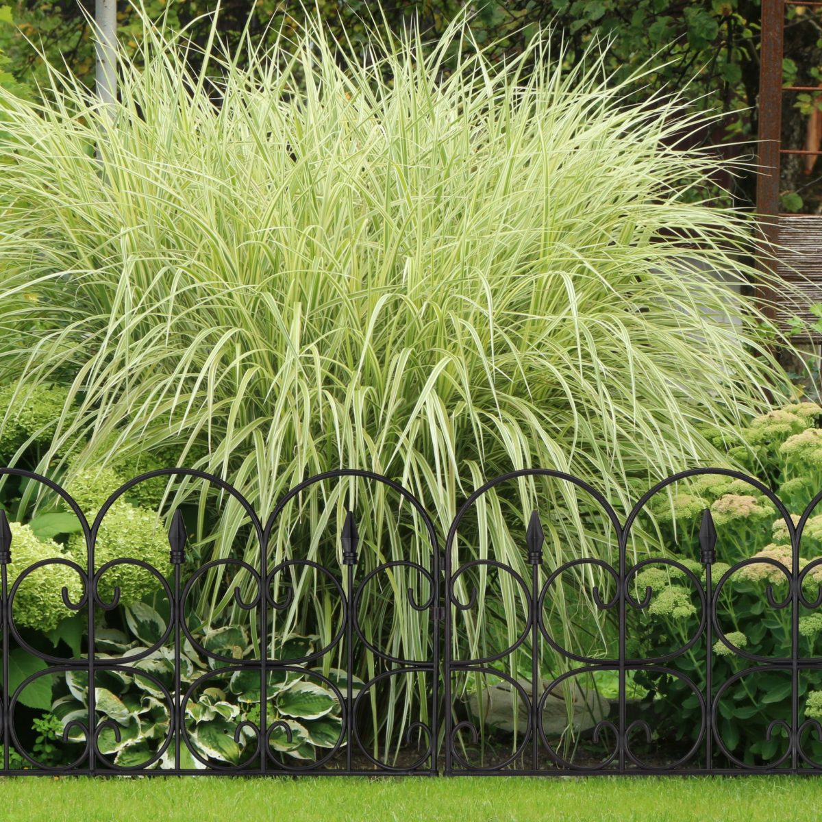 Gard decorativ de gradina, cu infigere in sol, plastic, 135 x 66 cm - imagine 2