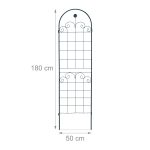 Set 2 arcade metalice de gradina pentru flori cataratoare, verde inchis, 180 x 50cm, model B - imagine 4