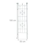 Set 2 arcade metalice de gradina pentru flori cataratoare, verde inchis, 180 x 50 cm, model C - imagine 3