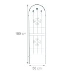 Set 2 arcade metalice de gradina pentru flori cataratoare, verde inchis, 180 x 50 cm, model D - imagine 3