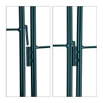 Set 2 arcade metalice de gradina pentru flori cataratoare, verde inchis, 180 x 50 cm, model D - imagine 4